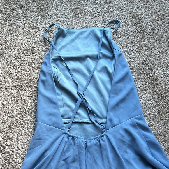 Lulu's Sky Blue Spaghetti Strap Dress - Picture 5 of 5